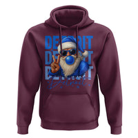 Detroit Football Christmas Hoodie Santa Retro Lions Fan - Wonder Print Shop
