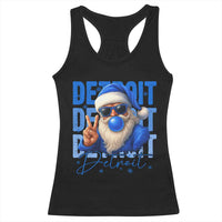 Detroit Football Christmas Racerback Tank Top Santa Retro Lions Fan - Wonder Print Shop