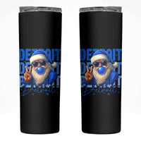 Detroit Football Christmas Skinny Tumbler Santa Retro Lions Fan - Wonder Print Shop