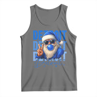 Detroit Football Christmas Tank Top Santa Retro Lions Fan - Wonder Print Shop