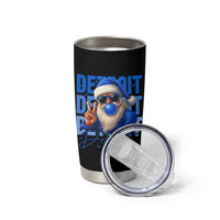 Detroit Football Christmas Tumbler Cup Santa Retro Lions Fan - Wonder Print Shop