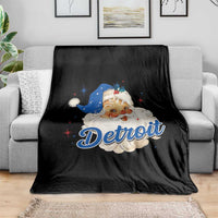 Christmas Detroit Football Throw Blanket Vintage Santa Lions Fan - Wonder Print Shop