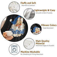 Christmas Detroit Football Throw Blanket Vintage Santa Lions Fan - Wonder Print Shop