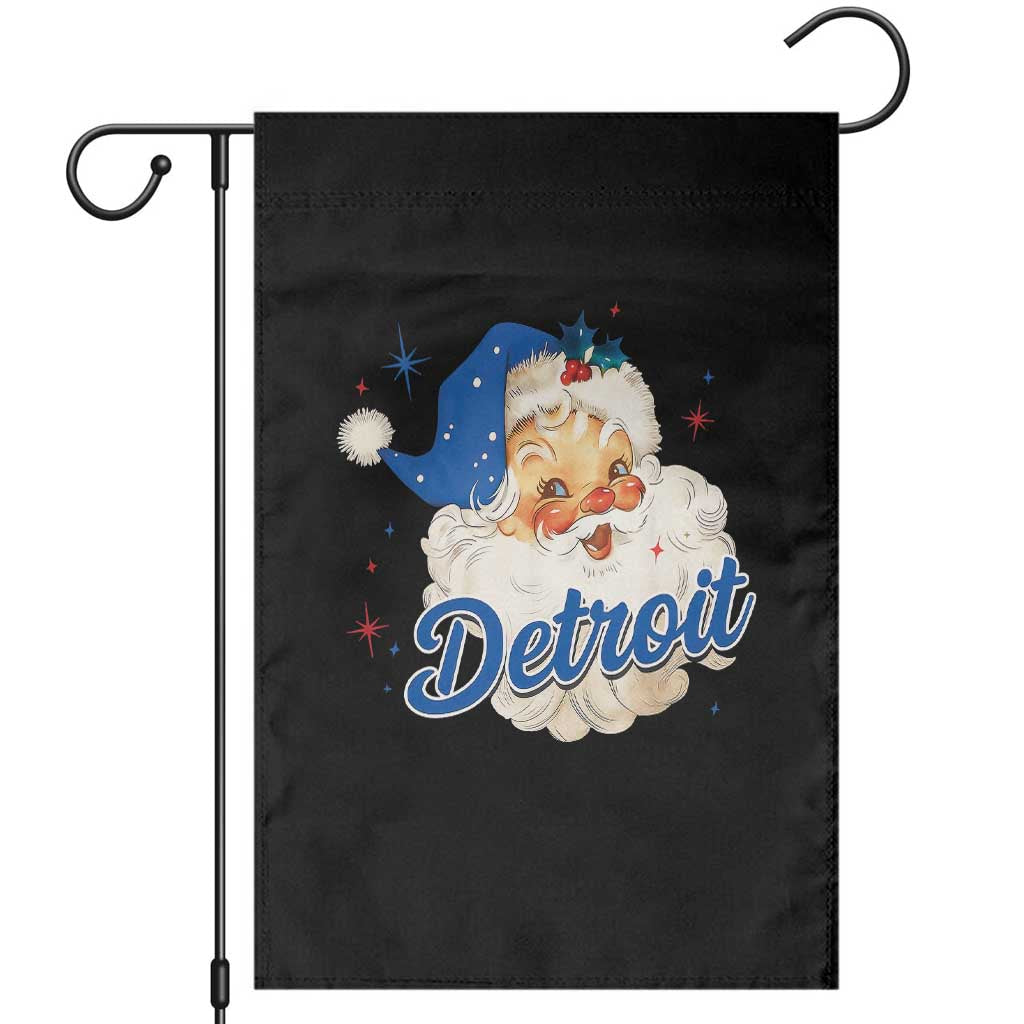 Christmas Detroit Football Garden Flag Vintage Santa Lions Fan - Wonder Print Shop