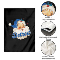 Christmas Detroit Football Garden Flag Vintage Santa Lions Fan - Wonder Print Shop