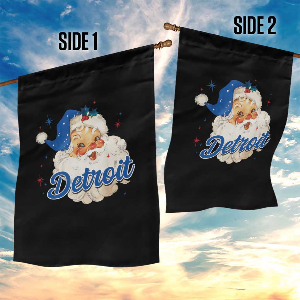 Christmas Detroit Football Garden Flag Vintage Santa Lions Fan - Wonder Print Shop