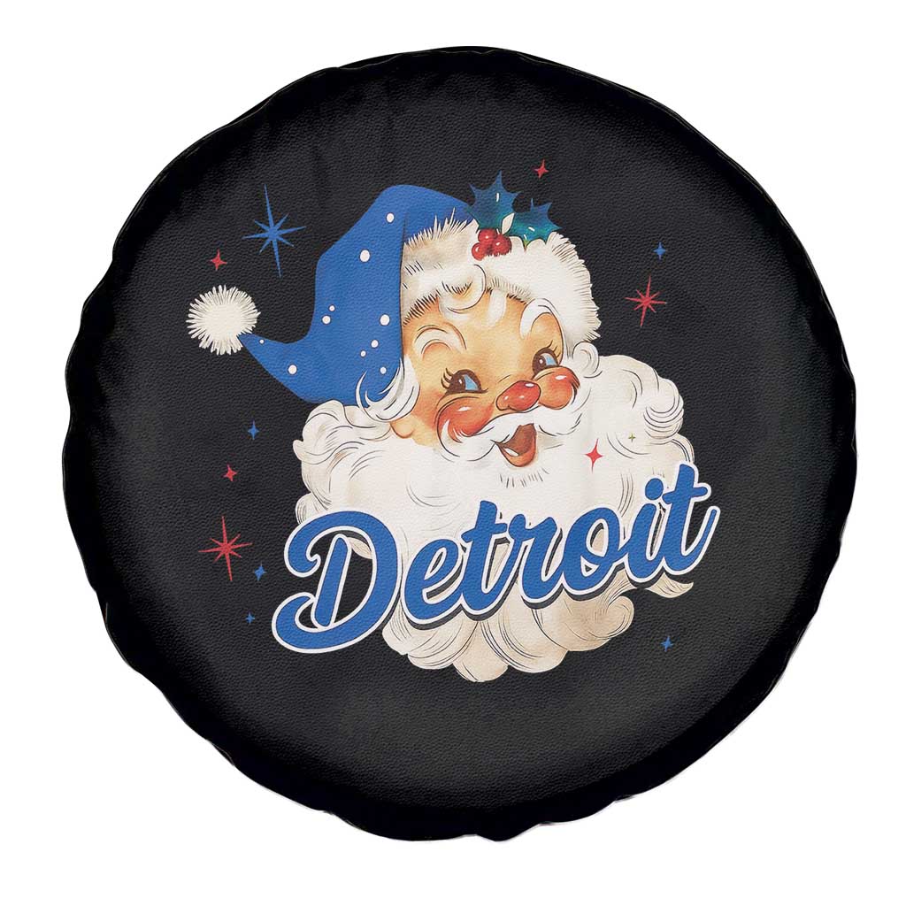 Christmas Detroit Football Spare Tire Cover Vintage Santa Lions Fan - Wonder Print Shop