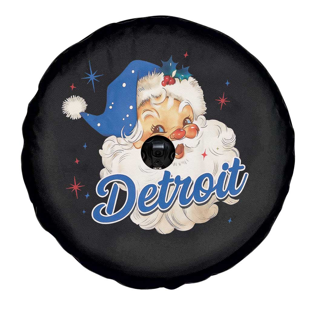 Christmas Detroit Football Spare Tire Cover Vintage Santa Lions Fan - Wonder Print Shop