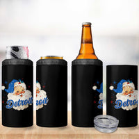 Christmas Detroit Football 4 in 1 Can Cooler Tumbler Vintage Santa Lions Fan - Wonder Print Shop