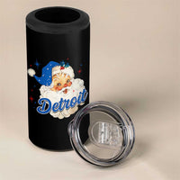 Christmas Detroit Football 4 in 1 Can Cooler Tumbler Vintage Santa Lions Fan - Wonder Print Shop