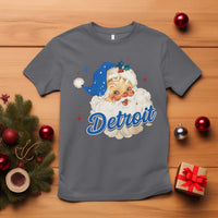 Christmas Detroit Football T Shirt Vintage Santa Lions Fan - Wonder Print Shop