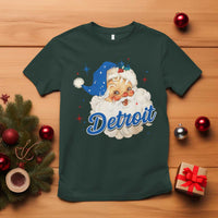 Christmas Detroit Football T Shirt Vintage Santa Lions Fan - Wonder Print Shop