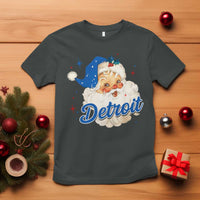 Christmas Detroit Football T Shirt Vintage Santa Lions Fan - Wonder Print Shop