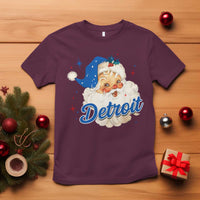 Christmas Detroit Football T Shirt Vintage Santa Lions Fan - Wonder Print Shop