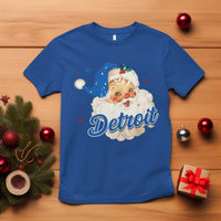 Christmas Detroit Football T Shirt Vintage Santa Lions Fan - Wonder Print Shop