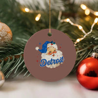 Christmas Detroit Football Ceramic Ornament Vintage Santa Lions Fan - Wonder Print Shop