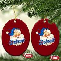 Christmas Detroit Football Ceramic Ornament Vintage Santa Lions Fan - Wonder Print Shop
