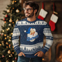 Xmas Detroit Football Ugly Christmas Sweater Vintage Santa Lions Fan - Wonder Print Shop