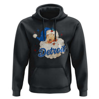 Christmas Detroit Football Hoodie Vintage Santa Lions Fan - Wonder Print Shop