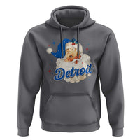 Christmas Detroit Football Hoodie Vintage Santa Lions Fan - Wonder Print Shop