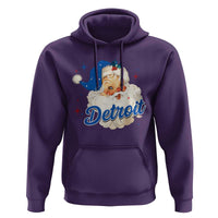 Christmas Detroit Football Hoodie Vintage Santa Lions Fan - Wonder Print Shop