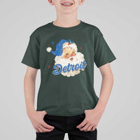 Christmas Detroit Football T Shirt For Kid Vintage Santa Lions Fan - Wonder Print Shop