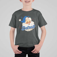Christmas Detroit Football T Shirt For Kid Vintage Santa Lions Fan - Wonder Print Shop
