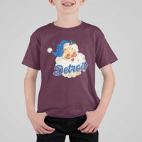 Christmas Detroit Football T Shirt For Kid Vintage Santa Lions Fan - Wonder Print Shop