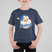 Christmas Detroit Football T Shirt For Kid Vintage Santa Lions Fan - Wonder Print Shop