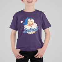 Christmas Detroit Football T Shirt For Kid Vintage Santa Lions Fan - Wonder Print Shop
