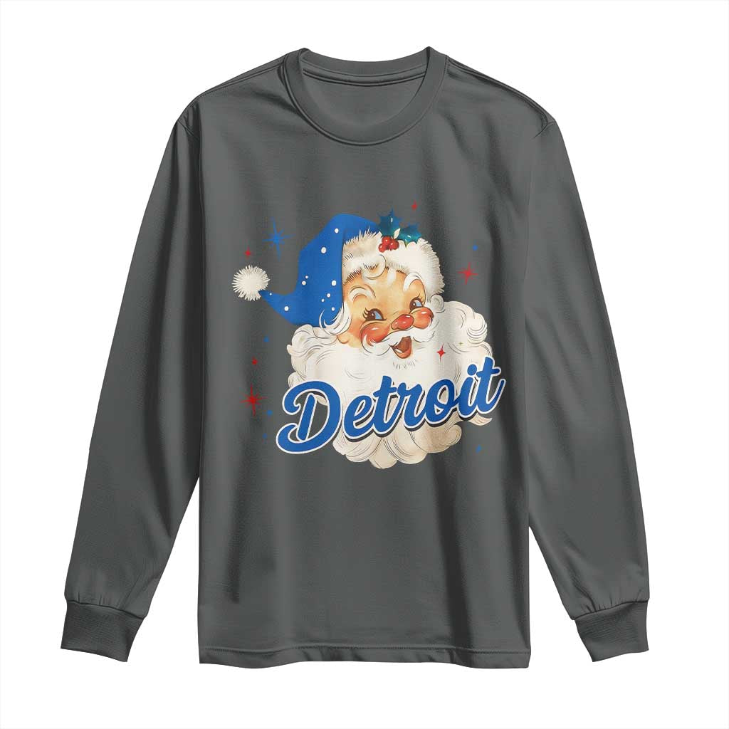 Christmas Detroit Football Long Sleeve Shirt Vintage Santa Lions Fan - Wonder Print Shop