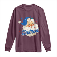 Christmas Detroit Football Long Sleeve Shirt Vintage Santa Lions Fan - Wonder Print Shop