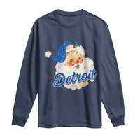 Christmas Detroit Football Long Sleeve Shirt Vintage Santa Lions Fan - Wonder Print Shop