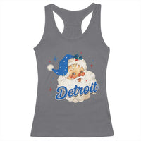 Christmas Detroit Football Racerback Tank Top Vintage Santa Lions Fan - Wonder Print Shop