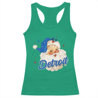 Christmas Detroit Football Racerback Tank Top Vintage Santa Lions Fan - Wonder Print Shop