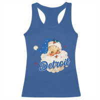 Christmas Detroit Football Racerback Tank Top Vintage Santa Lions Fan - Wonder Print Shop