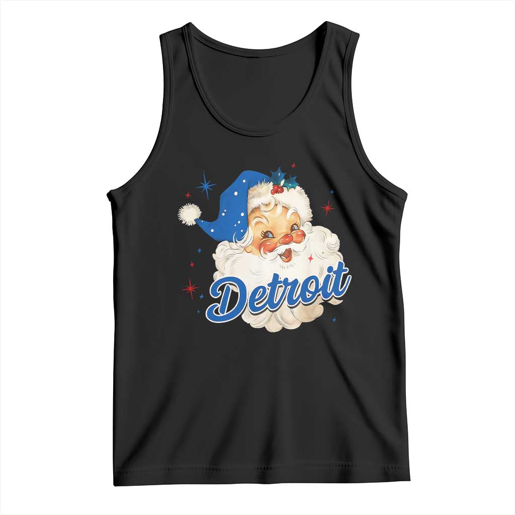 Christmas Detroit Football Tank Top Vintage Santa Lions Fan - Wonder Print Shop