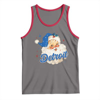 Christmas Detroit Football Tank Top Vintage Santa Lions Fan - Wonder Print Shop