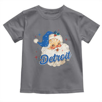 Christmas Detroit Football Toddler T Shirt Vintage Santa Lions Fan - Wonder Print Shop