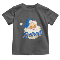 Christmas Detroit Football Toddler T Shirt Vintage Santa Lions Fan - Wonder Print Shop
