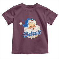 Christmas Detroit Football Toddler T Shirt Vintage Santa Lions Fan - Wonder Print Shop