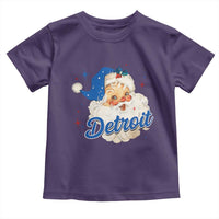 Christmas Detroit Football Toddler T Shirt Vintage Santa Lions Fan - Wonder Print Shop