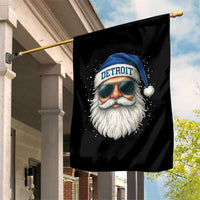 Vintage Detroit Football Christmas Garden Flag Funny Retro Santa Lions Fan Xmas - Wonder Print Shop
