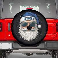 Vintage Detroit Football Christmas Spare Tire Cover Funny Retro Santa Lions Fan Xmas - Wonder Print Shop