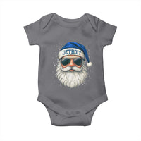 Vintage Detroit Football Christmas Baby Onesie Funny Retro Santa Lions Fan Xmas - Wonder Print Shop