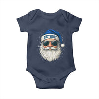 Vintage Detroit Football Christmas Baby Onesie Funny Retro Santa Lions Fan Xmas - Wonder Print Shop
