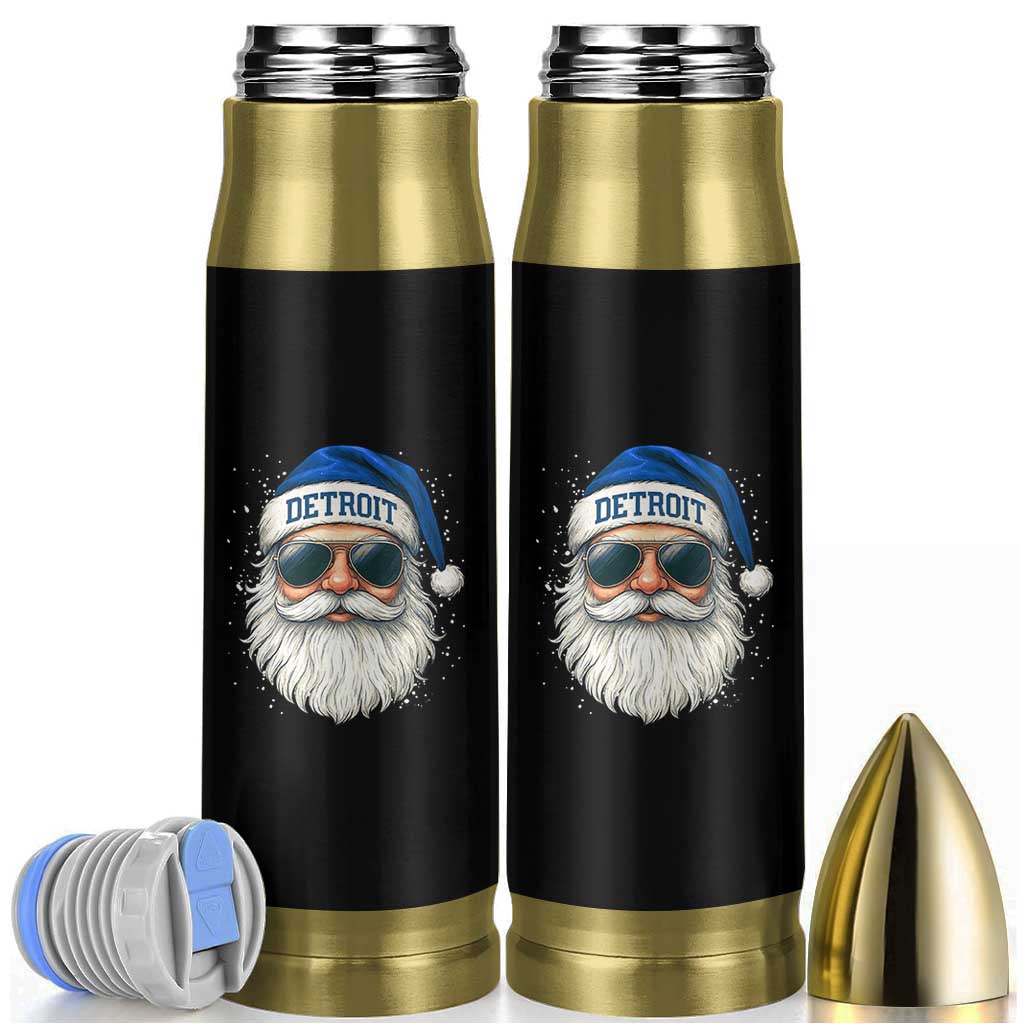 Vintage Detroit Football Christmas Bullet Tumbler Funny Retro Santa Lions Fan Xmas - Wonder Print Shop