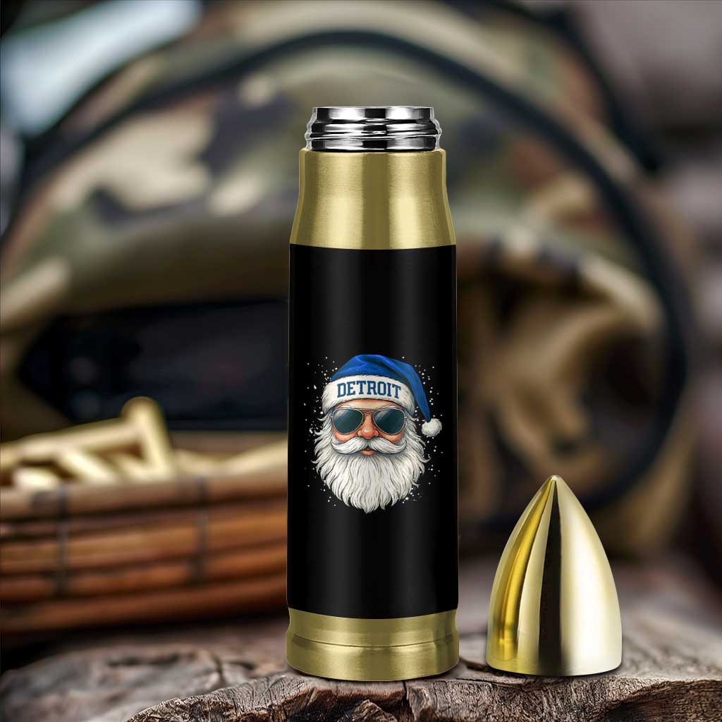 Vintage Detroit Football Christmas Bullet Tumbler Funny Retro Santa Lions Fan Xmas - Wonder Print Shop