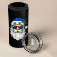 Vintage Detroit Football Christmas 4 in 1 Can Cooler Tumbler Funny Retro Santa Lions Fan Xmas - Wonder Print Shop