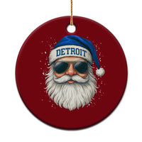 Vintage Detroit Football Christmas Ceramic Ornament Funny Retro Santa Lions Fan Xmas - Wonder Print Shop